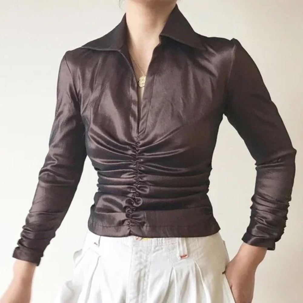 Tadashi Brown Top Vintage